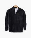 Cotton Cable Knit Half-Zip Sweater
