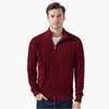 Cotton Cable Knit Half-Zip Sweater