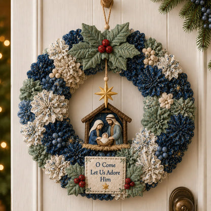 🔥49% OFF – Last Day! 🎄 3D Fabric Embroidery Wreath DIY Kit