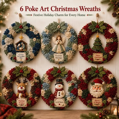 🔥49% OFF – Last Day! 🎄 3D Fabric Embroidery Wreath DIY Kit