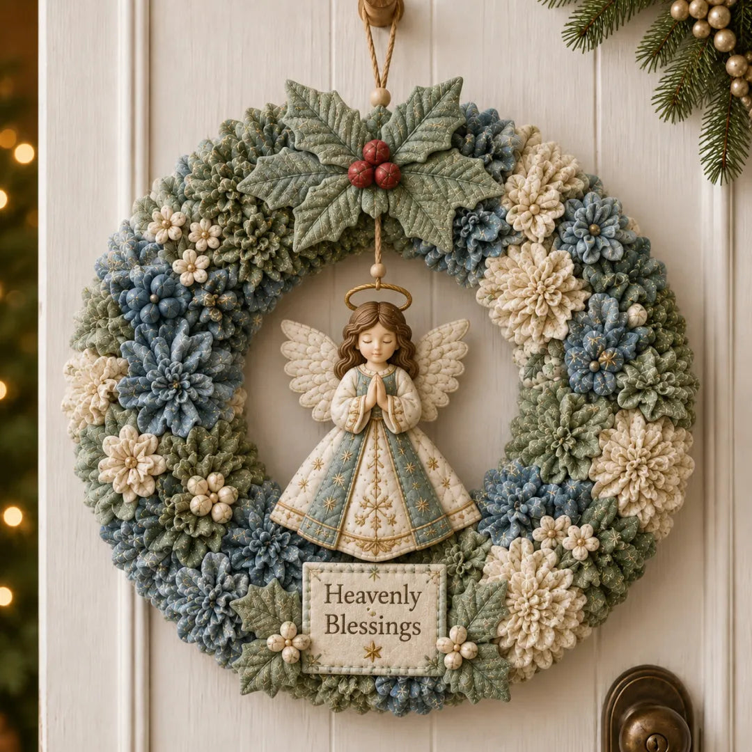 🔥49% OFF – Last Day! 🎄 3D Fabric Embroidery Wreath DIY Kit