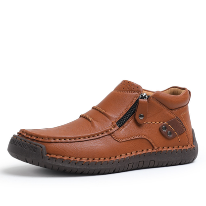 Men’s Handmade Premium Leather Slip-On Outdoor Work Boots