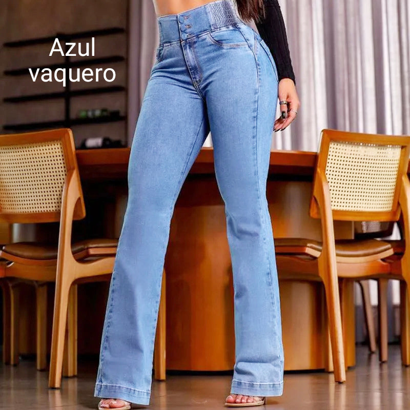 Retro Stretch High-Rise Flare Jeans