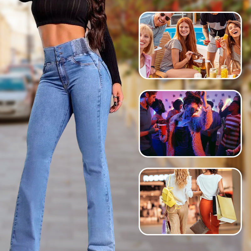 Retro Stretch High-Rise Flare Jeans