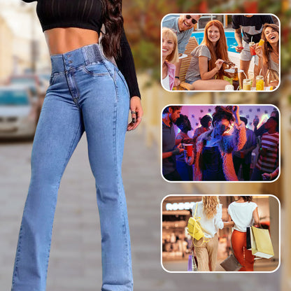 Retro Stretch High-Rise Flare Jeans