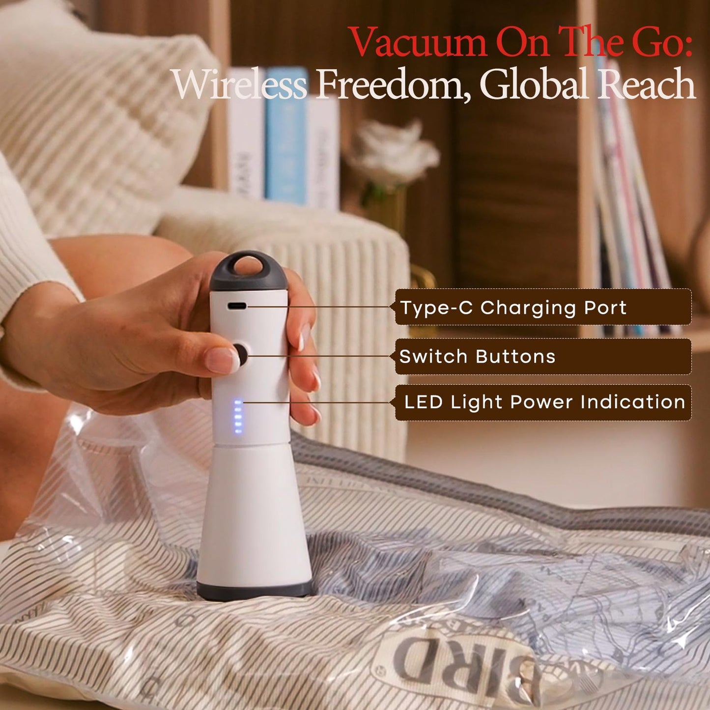 VACBIRD [2026 Upgraded] 🔥X7 Cordless Travel Vacuum Bag Set